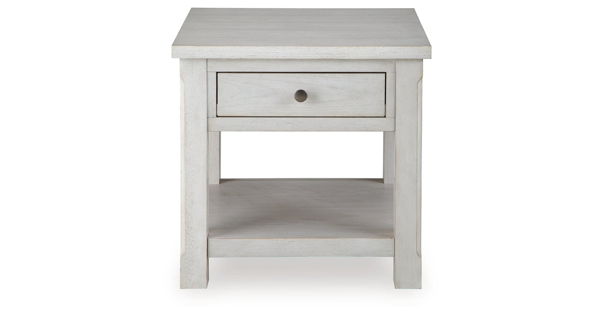 Robbinsdale Antique White End Table by ASHLEY FURNITURE at Eve Furniture