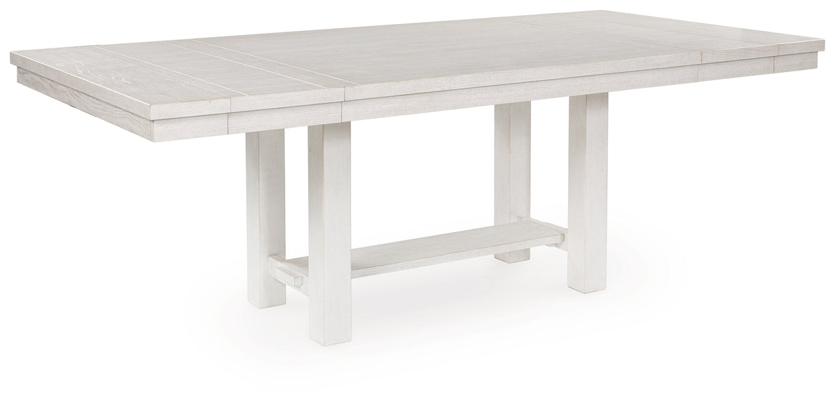 Robbinsdale Antique White Extendable Dining Room Set by Ashley at Eve Furniture