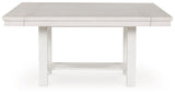 Robbinsdale Antique White Extendable Dining Room Set by Ashley at Eve Furniture