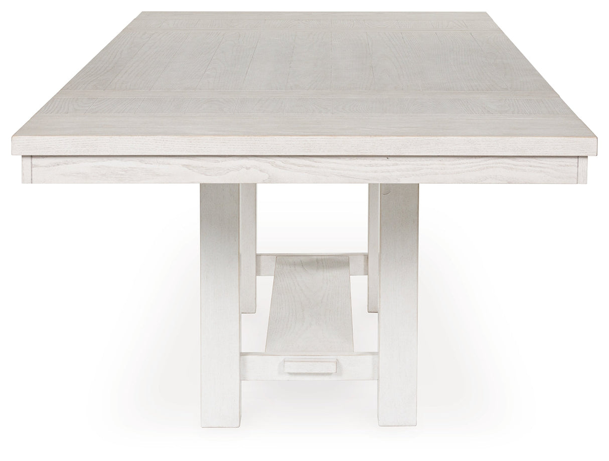 Robbinsdale Antique White Extendable Dining Room Set by Ashley at Eve Furniture