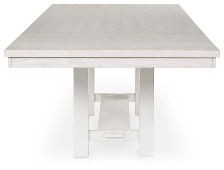 Robbinsdale Antique White Extendable Dining Room Set by Ashley at Eve Furniture