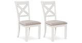 Robbinsdale Antique White Extendable Dining Room Set by Ashley at Eve Furniture