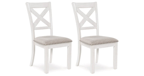 Robbinsdale Antique White Extendable Dining Room Set by Ashley at Eve Furniture