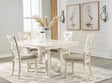 Robbinsdale Antique White Extendable Dining Room Set by Ashley at Eve Furniture