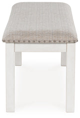Robbinsdale Antique White Extendable Dining Room Set by Ashley at Eve Furniture