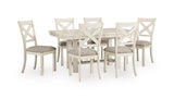 Robbinsdale Antique White Extendable Dining Room Set by Ashley at Eve Furniture