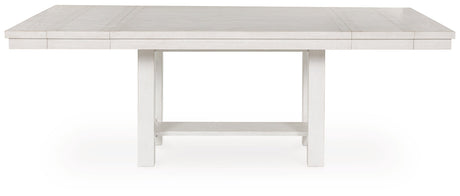 Robbinsdale Antique White Extendable Dining Room Set by Ashley at Eve Furniture