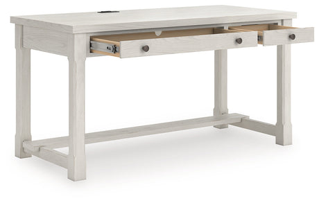 Robbinsdale Antique White Home Office Desk by Ashley at Eve Furniture