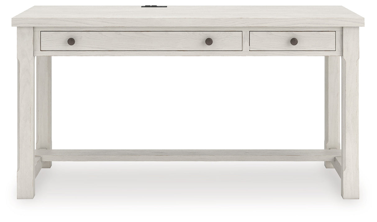 Robbinsdale Antique White Home Office Desk by Ashley at Eve Furniture