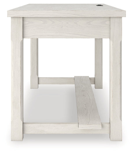 Robbinsdale Antique White Home Office Desk by Ashley at Eve Furniture