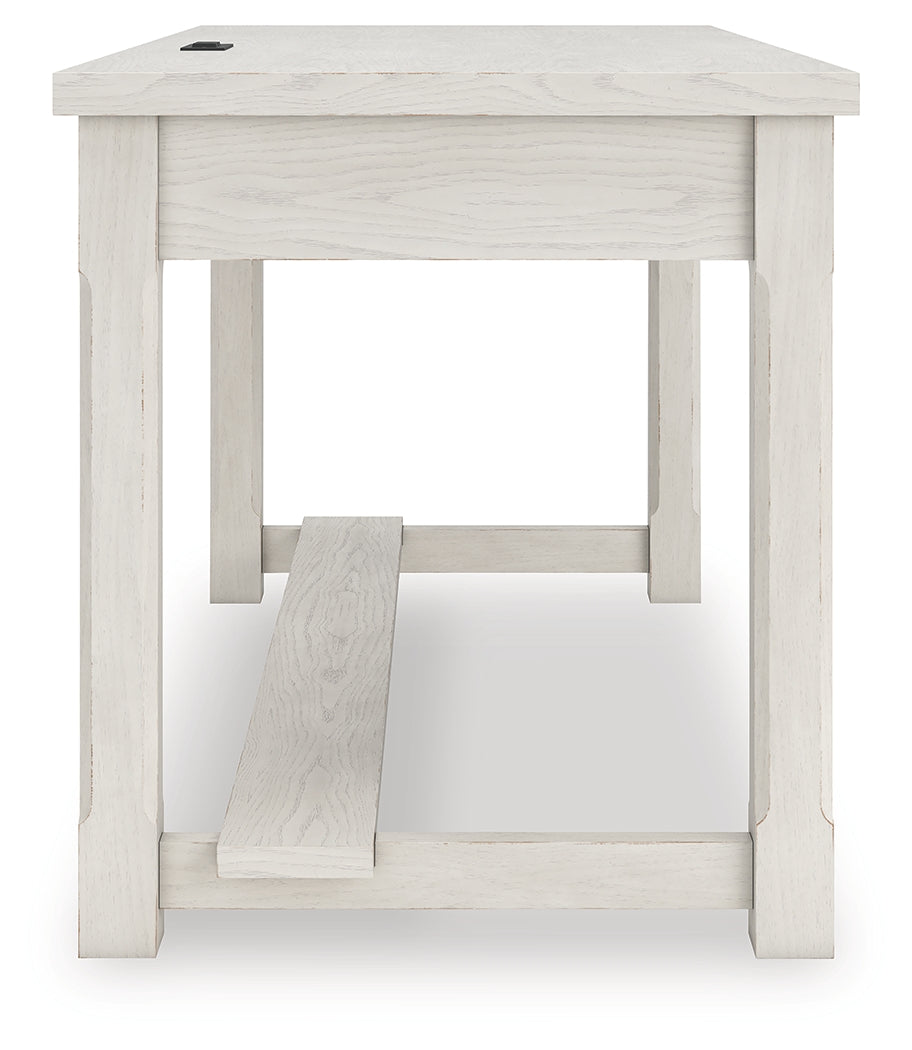 Robbinsdale Antique White Home Office Desk by Ashley at Eve Furniture