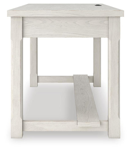 Robbinsdale Antique White Home Office Desk by Ashley at Eve Furniture