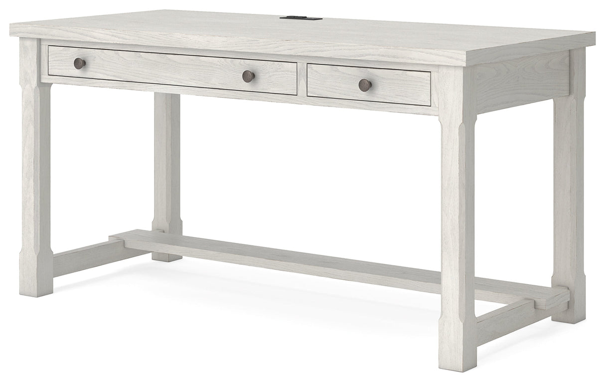 Robbinsdale Antique White Home Office Desk by Ashley at Eve Furniture
