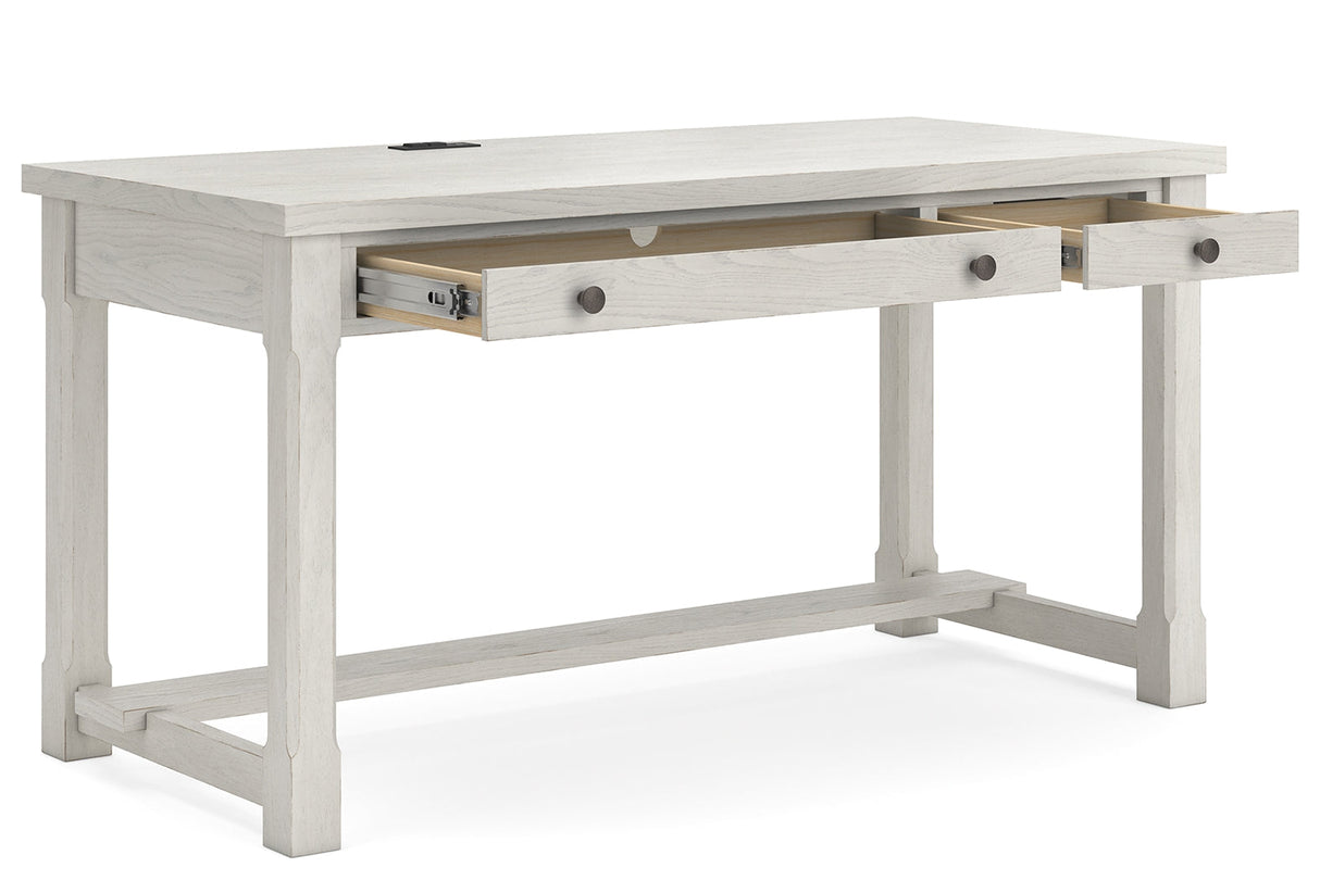 Robbinsdale Antique White Home Office Desk by Ashley at Eve Furniture