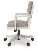Robbinsdale Antique White Home Office Desk Chair by Ashley at Eve Furniture