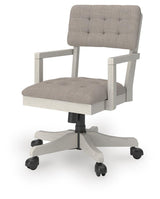 Robbinsdale Antique White Home Office Desk Chair by Ashley at Eve Furniture