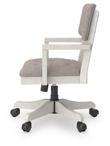 Robbinsdale Antique White Home Office Desk Chair by Ashley at Eve Furniture