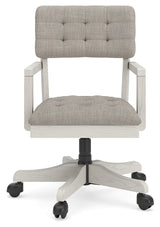 Robbinsdale Antique White Home Office Desk Chair by Ashley at Eve Furniture