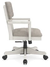 Robbinsdale Antique White Home Office Desk Chair by Ashley at Eve Furniture