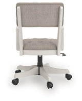 Robbinsdale Antique White Home Office Desk Chair by Ashley at Eve Furniture