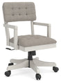Robbinsdale Antique White Home Office Desk Chair by Ashley at Eve Furniture