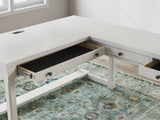 Robbinsdale Antique White L-Shaped Home Office Desk by Ashley at Eve Furniture