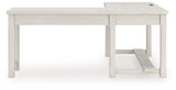 Robbinsdale Antique White L-Shaped Home Office Desk by Ashley at Eve Furniture