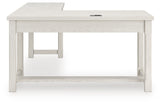 Robbinsdale Antique White L-Shaped Home Office Desk by Ashley at Eve Furniture