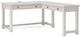 Robbinsdale Antique White L-Shaped Home Office Desk by Ashley at Eve Furniture