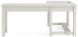 Robbinsdale Antique White L-Shaped Home Office Desk by Ashley at Eve Furniture