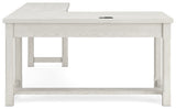 Robbinsdale Antique White L-Shaped Home Office Desk by Ashley at Eve Furniture