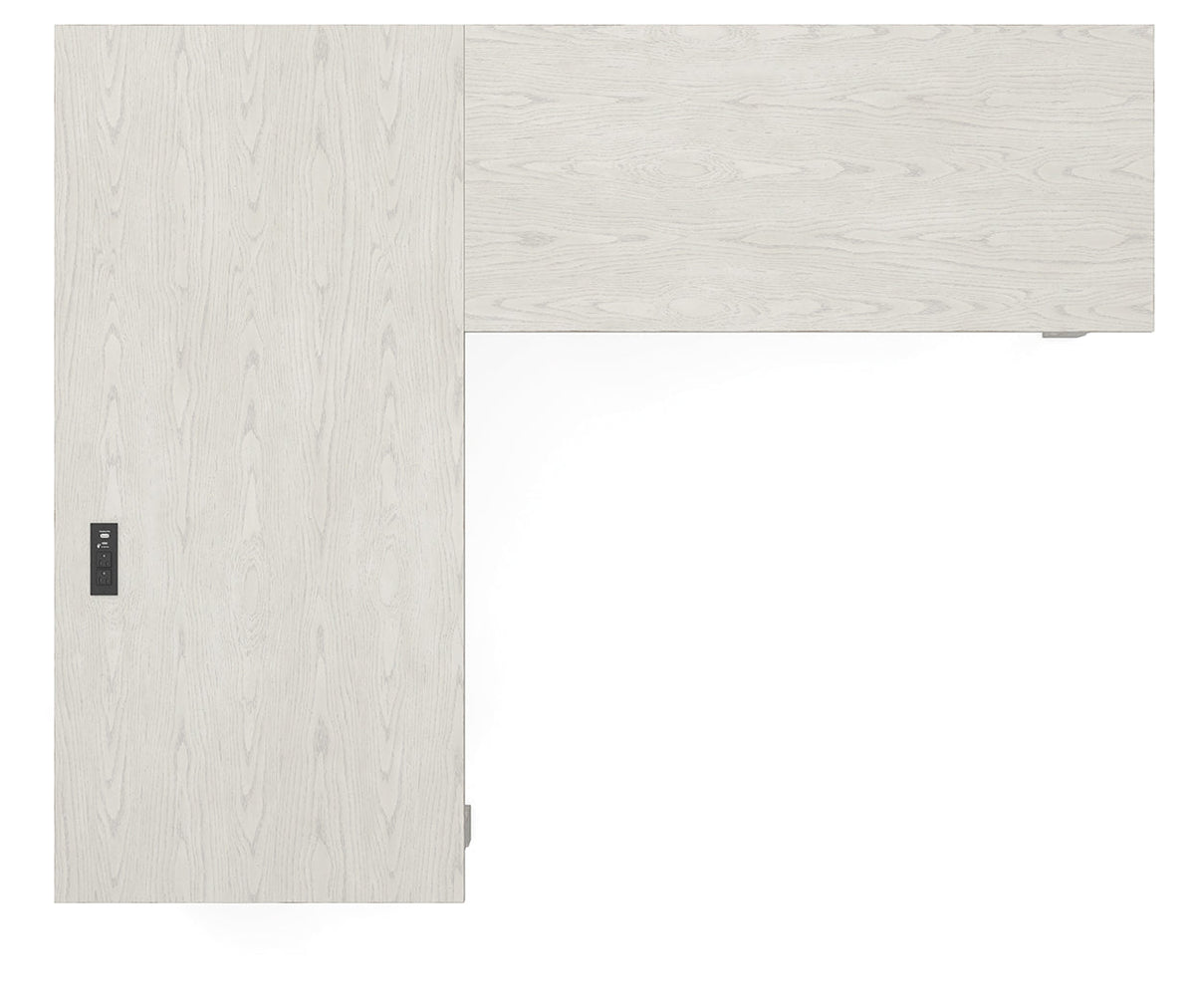 Robbinsdale Antique White L-Shaped Home Office Desk by Ashley at Eve Furniture