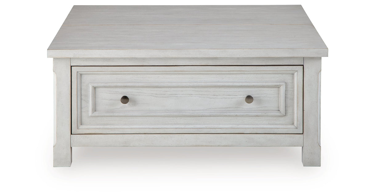 Robbinsdale Antique White Lift-Top Coffee Table by Ashley at Eve Furniture