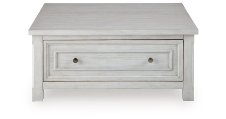 Robbinsdale Antique White Lift-Top Coffee Table by Ashley at Eve Furniture