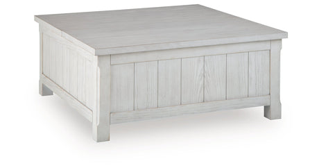 Robbinsdale Antique White Lift-Top Coffee Table by Ashley at Eve Furniture