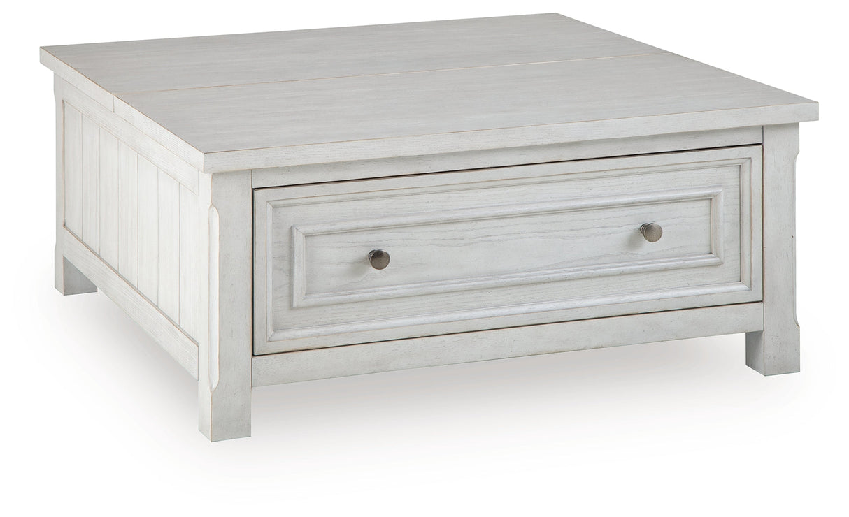Robbinsdale Antique White Lift-Top Coffee Table by Ashley at Eve Furniture