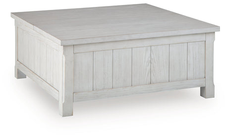Robbinsdale Antique White Lift-Top Coffee Table by Ashley at Eve Furniture