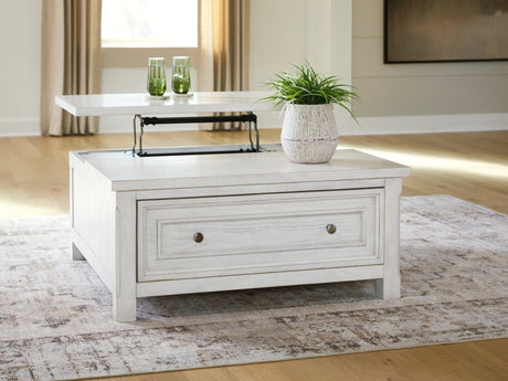 Robbinsdale Antique White Lift-Top Coffee Table by Ashley at Eve Furniture