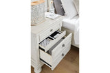 Robbinsdale Antique White Nightstand by Ashley at Eve Furniture