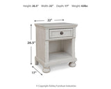 Robbinsdale Antique White Nightstand by Ashley at Eve Furniture
