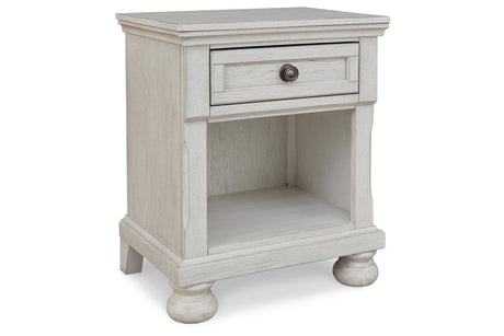 Robbinsdale Antique White Nightstand by Ashley at Eve Furniture