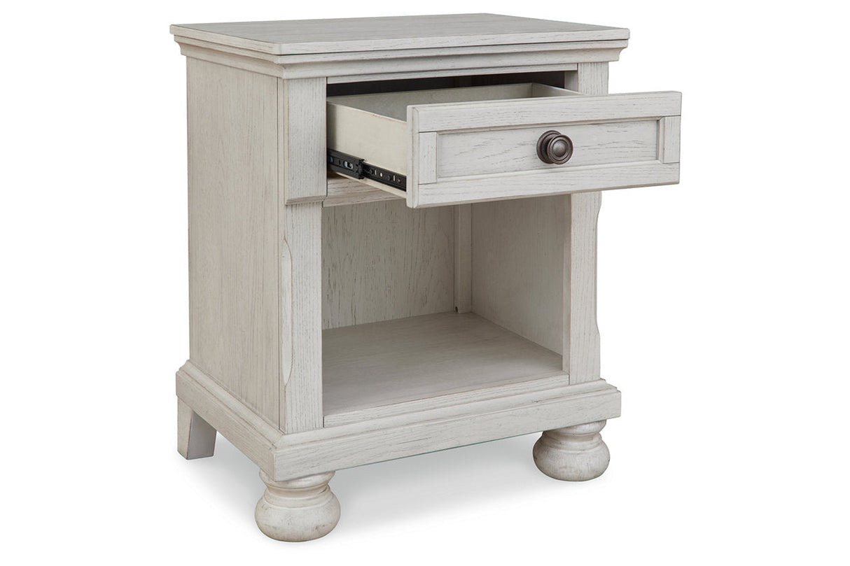 Robbinsdale Antique White Nightstand by Ashley at Eve Furniture