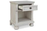 Robbinsdale Antique White Nightstand by Ashley at Eve Furniture