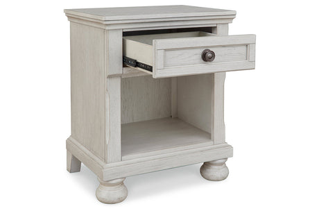 Robbinsdale Antique White Nightstand by Ashley at Eve Furniture
