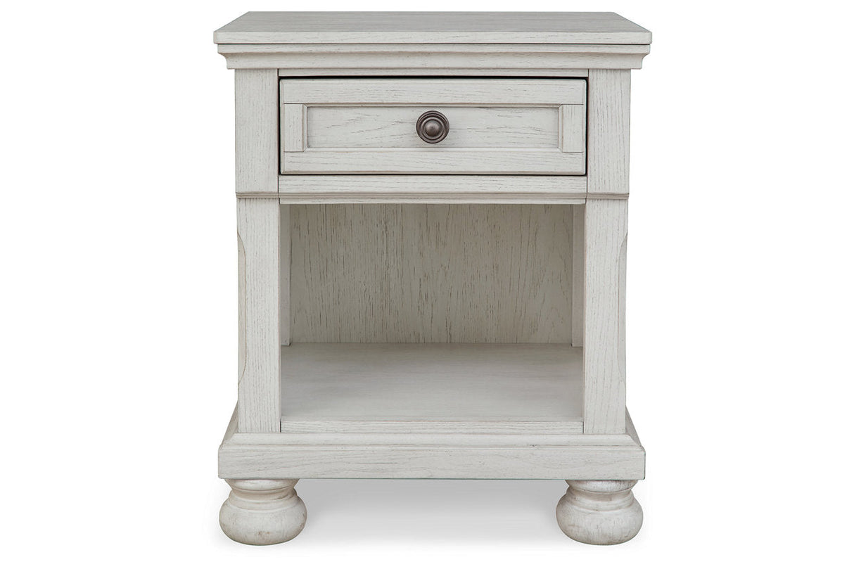 Robbinsdale Antique White Nightstand by Ashley at Eve Furniture