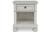 Robbinsdale Antique White Nightstand by Ashley at Eve Furniture