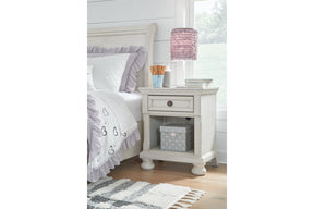 Robbinsdale Antique White Nightstand by Ashley at Eve Furniture
