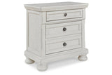 Robbinsdale Antique White Nightstand by Ashley at Eve Furniture