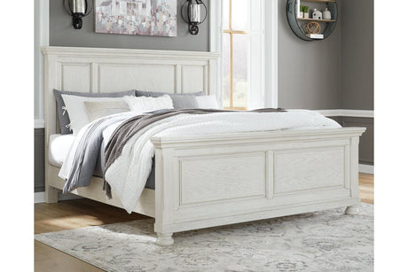 Robbinsdale Antique White Queen Panel Bed by Ashley at Eve Furniture