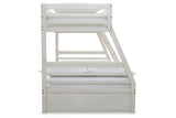 Robbinsdale Antique White Twin over Full Bunk Bed by Ashley at Eve Furniture
